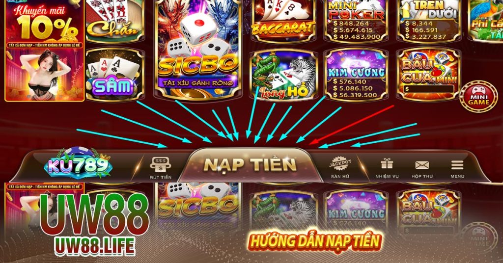 KU789 🎖️ Link Đăng Ký, Đăng Nhập, Tải App Game KU789 7 Hướng dẫn nạp tiền