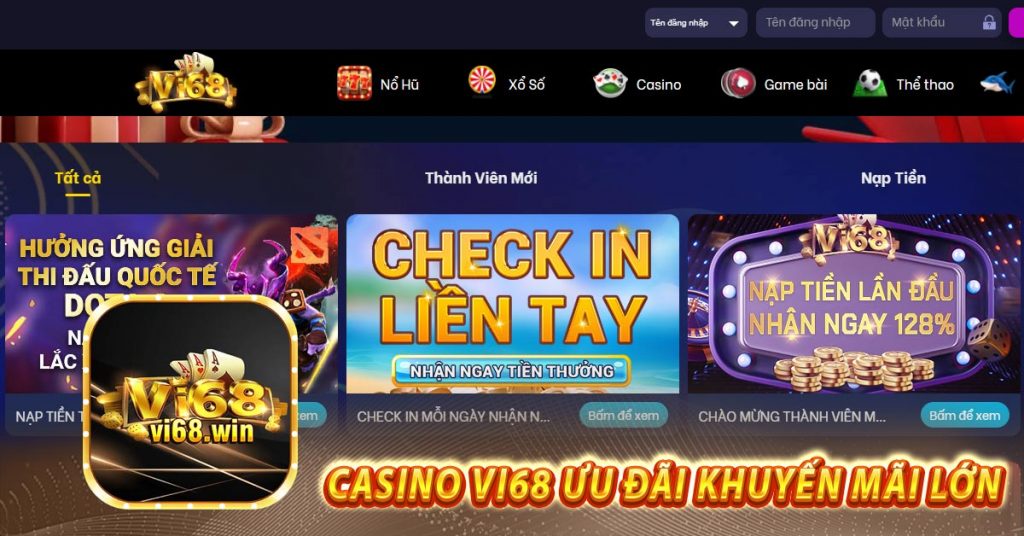 CASINO VI68 – Sòng Bài Trực Tuyến Thượng Lưu Siêu Hot 7 Casino vi68 Ưu đãi khuyến mãi lớn